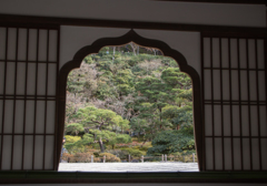 銀閣寺　額景色