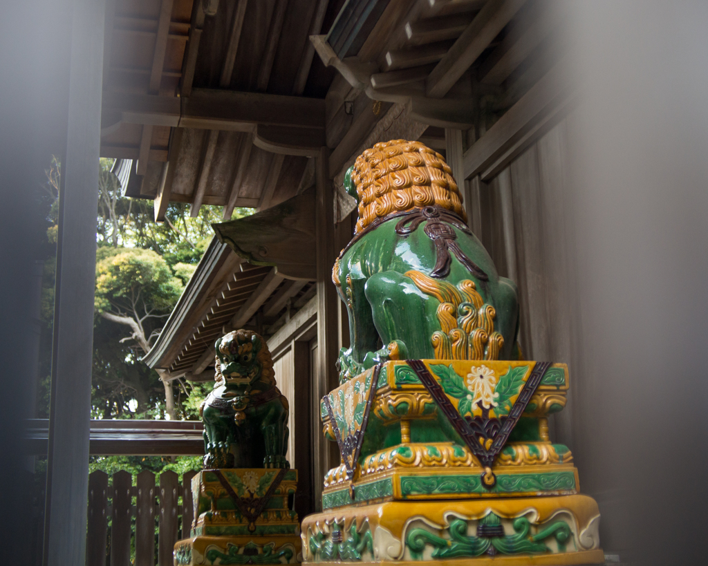 酒列磯前神社　狛犬