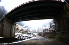 under the bridge in tsuetate.