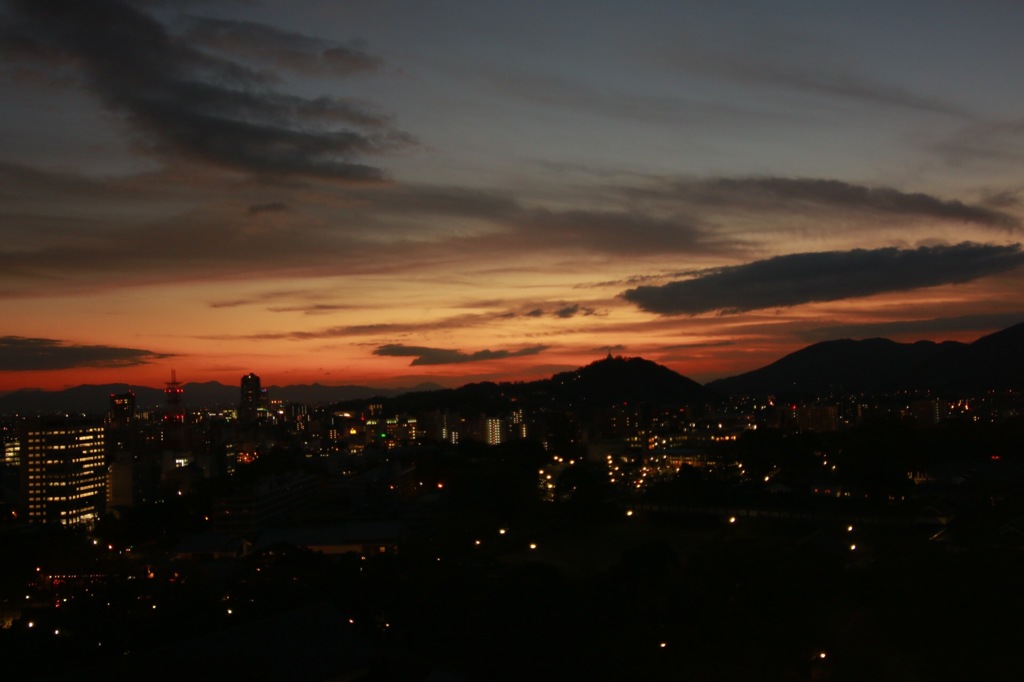 Town evening scene