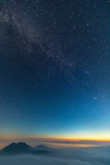 阿蘇夏の夜空ショー 雲海 天の川 流れ星