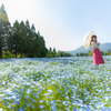 お花畑ポートレート