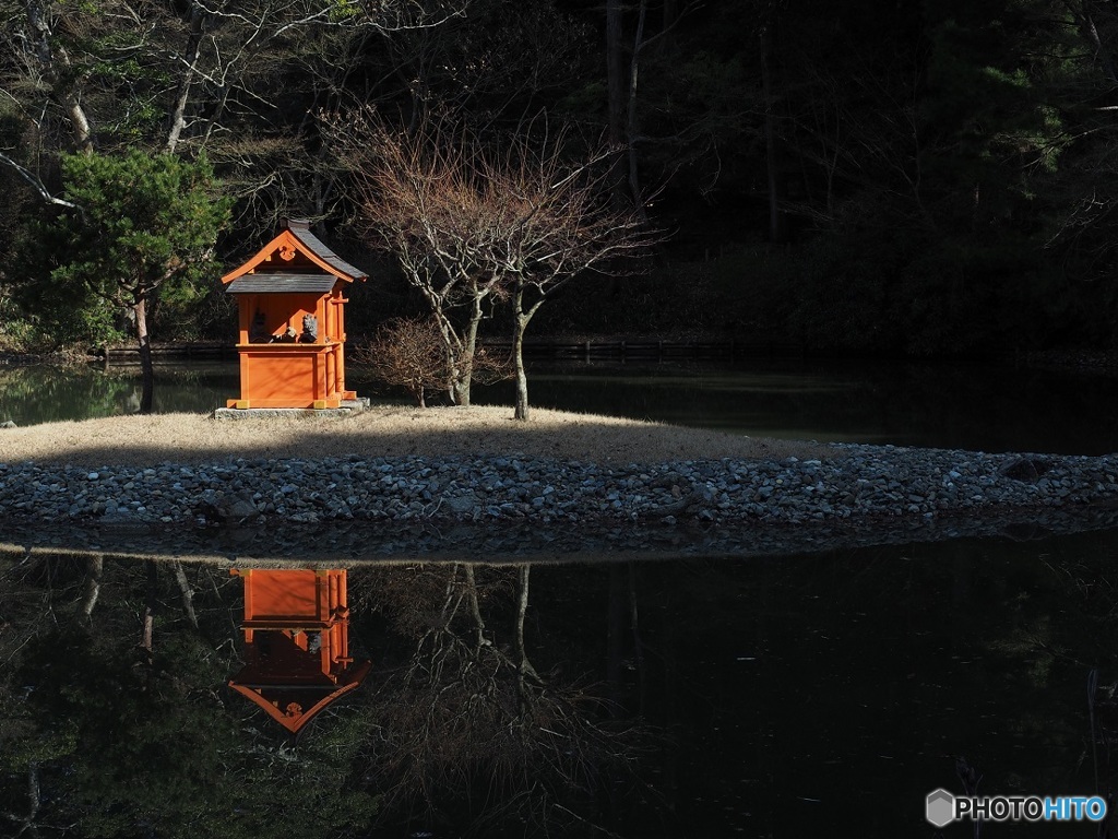 冬日の浄土庭園
