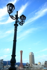 港の街燈