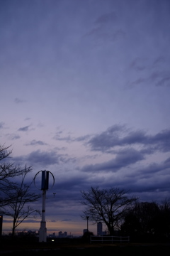 早朝の空
