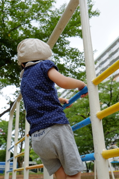 公園で