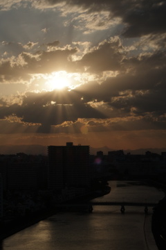 夕日