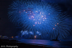 Blue fireworks