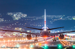 Airport night view