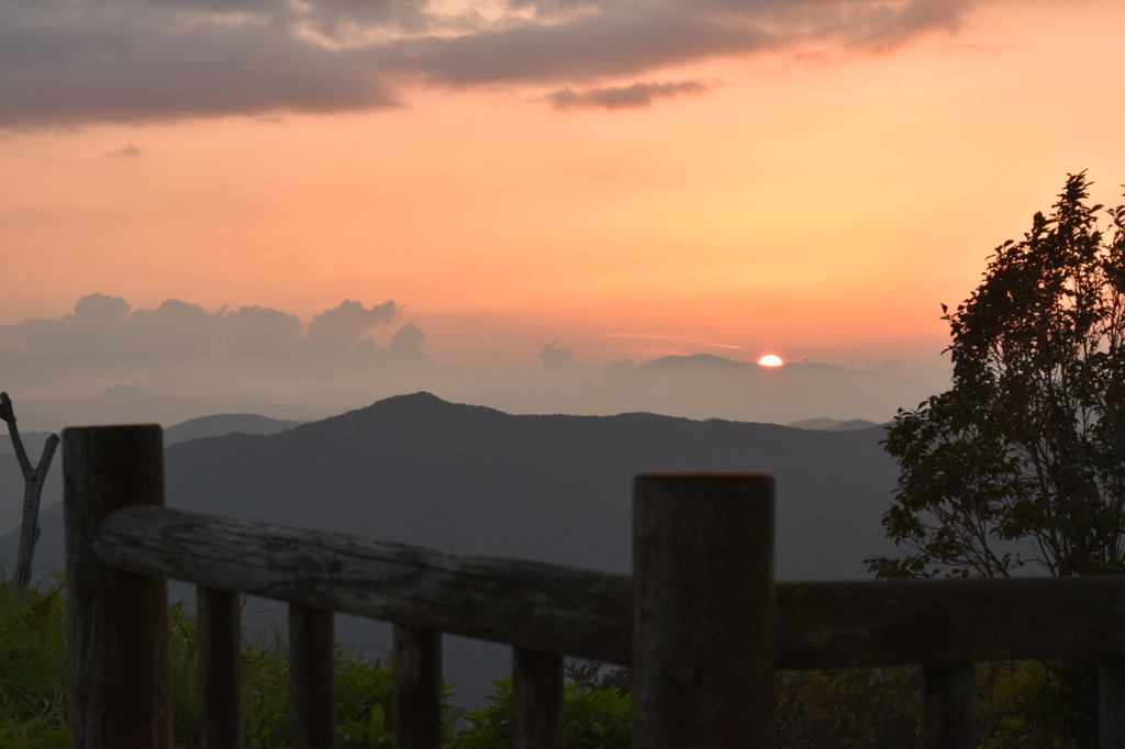 龍頭山の夕暮れ