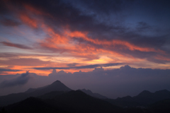 横手山夕景