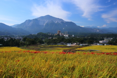 秋晴れの山里