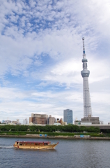 ツリーと屋形船