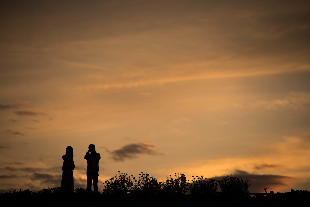 過去フォト　二人の夕空