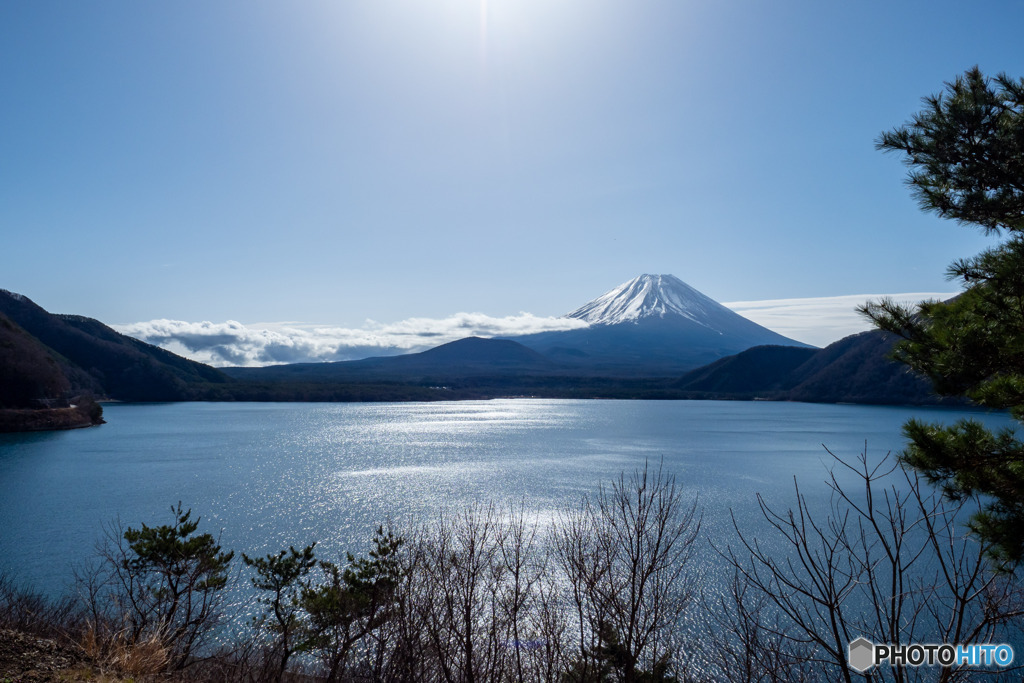 本栖湖にて