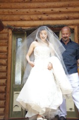 on her wedding day