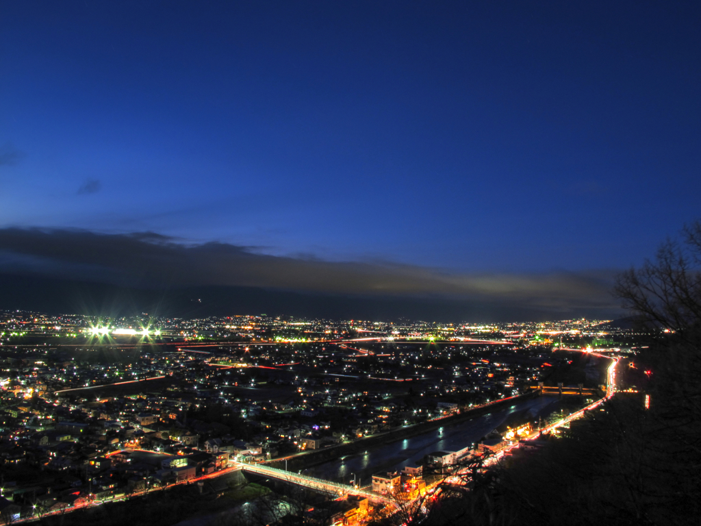 長野県松本市の夜景