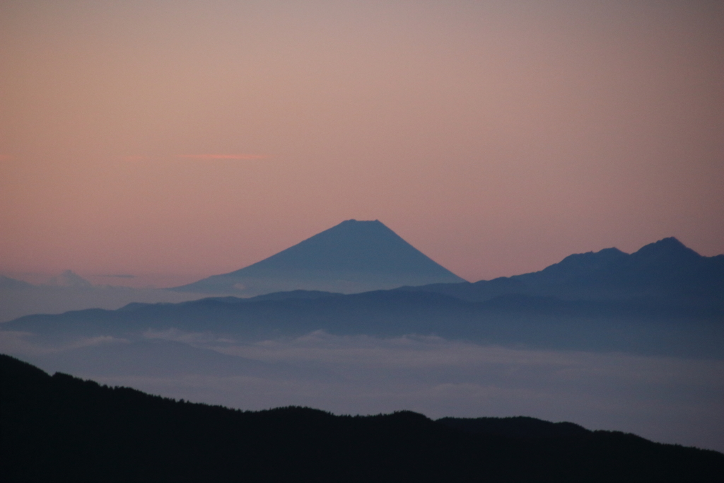 槍ヶ岳からの富士山