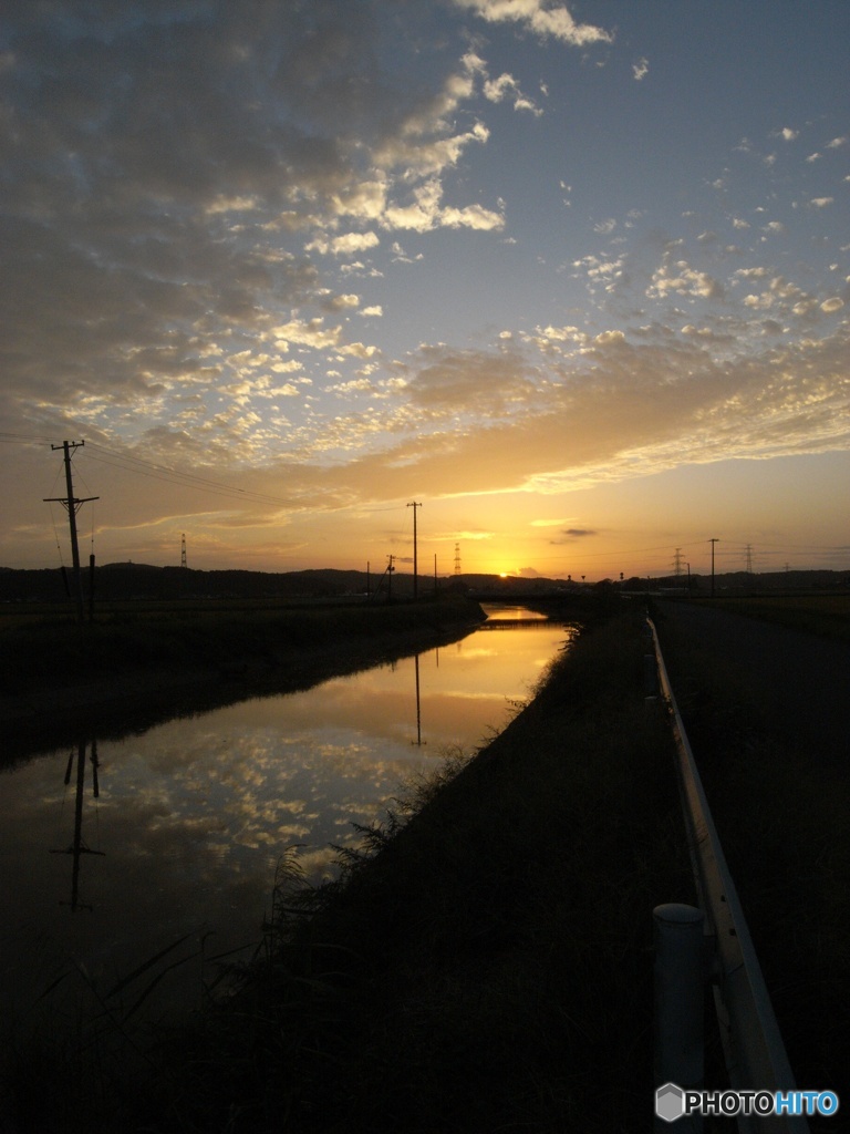 夕日