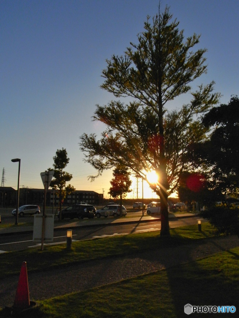夕暮れ