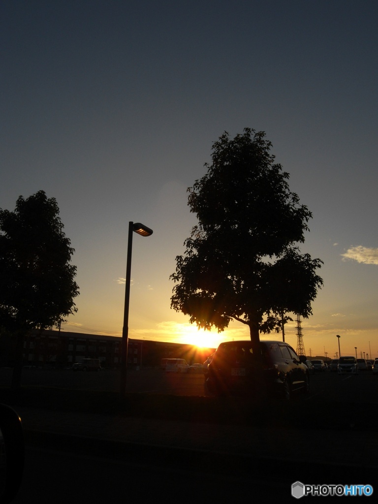 夕日