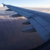 機内から見える山脈