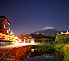 夜富士　春まだ遠く