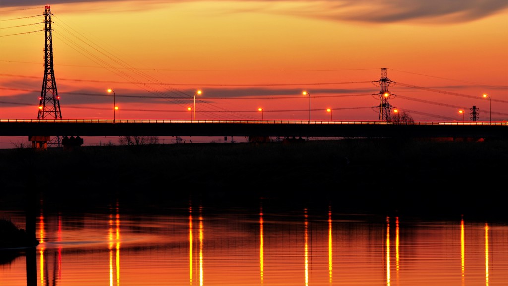 大利根夕景