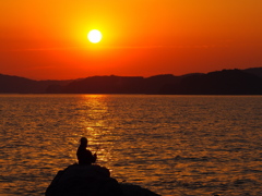 夕日
