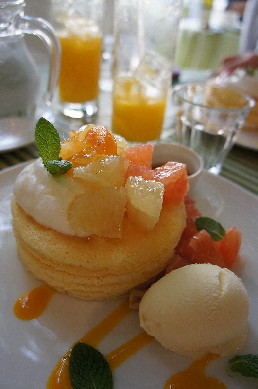 柑橘系のパンケーキ