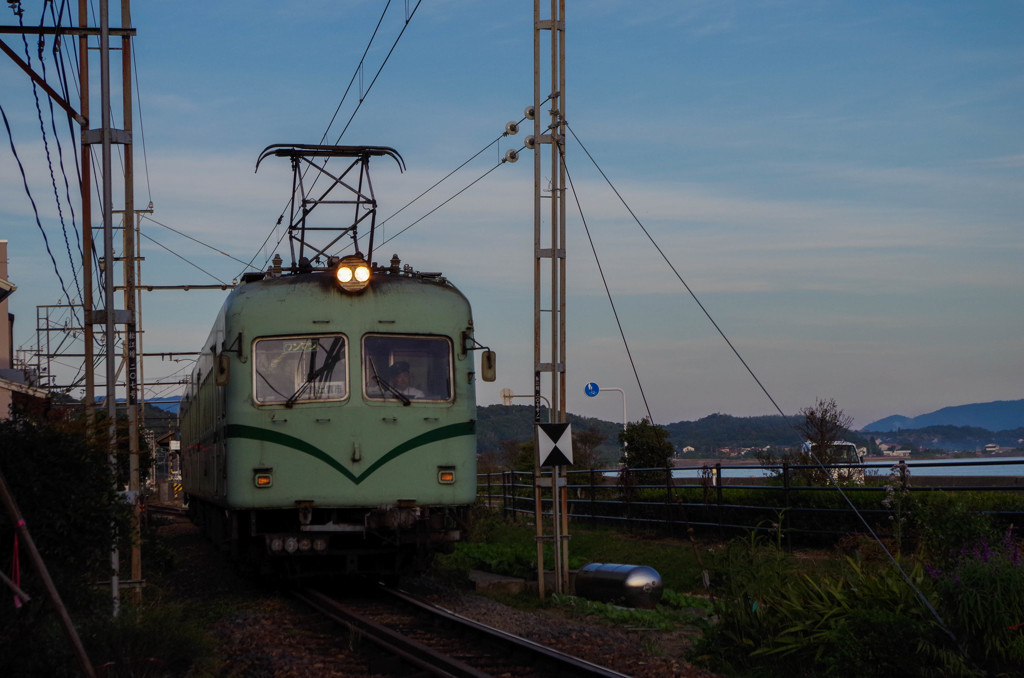 一畑電車　秋鹿駅付近