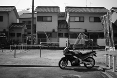 バイクと公園