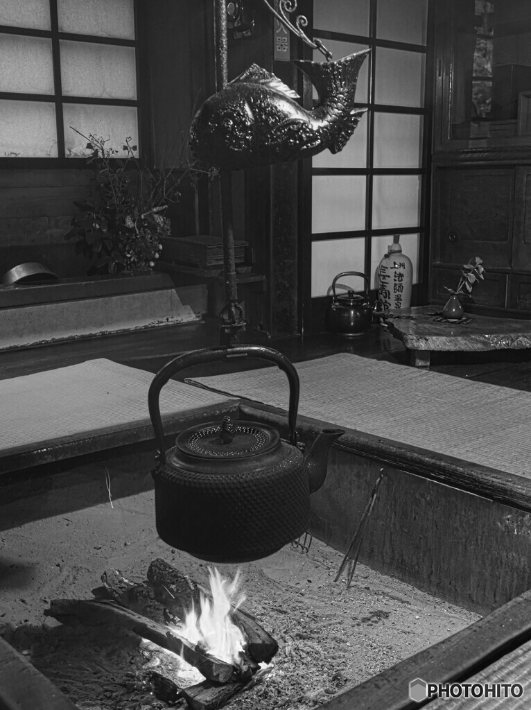 囲炉裏のある部屋