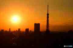 都心の夕暮れ１