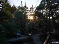 夕日の書院庭園