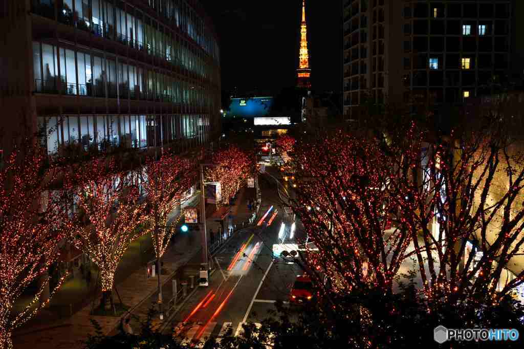 華やかー遠くに東京タワーがその1