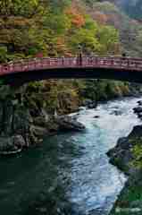 日光神橋の紅葉その３