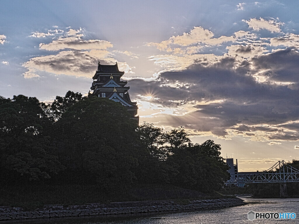 岡山城夕景＃１