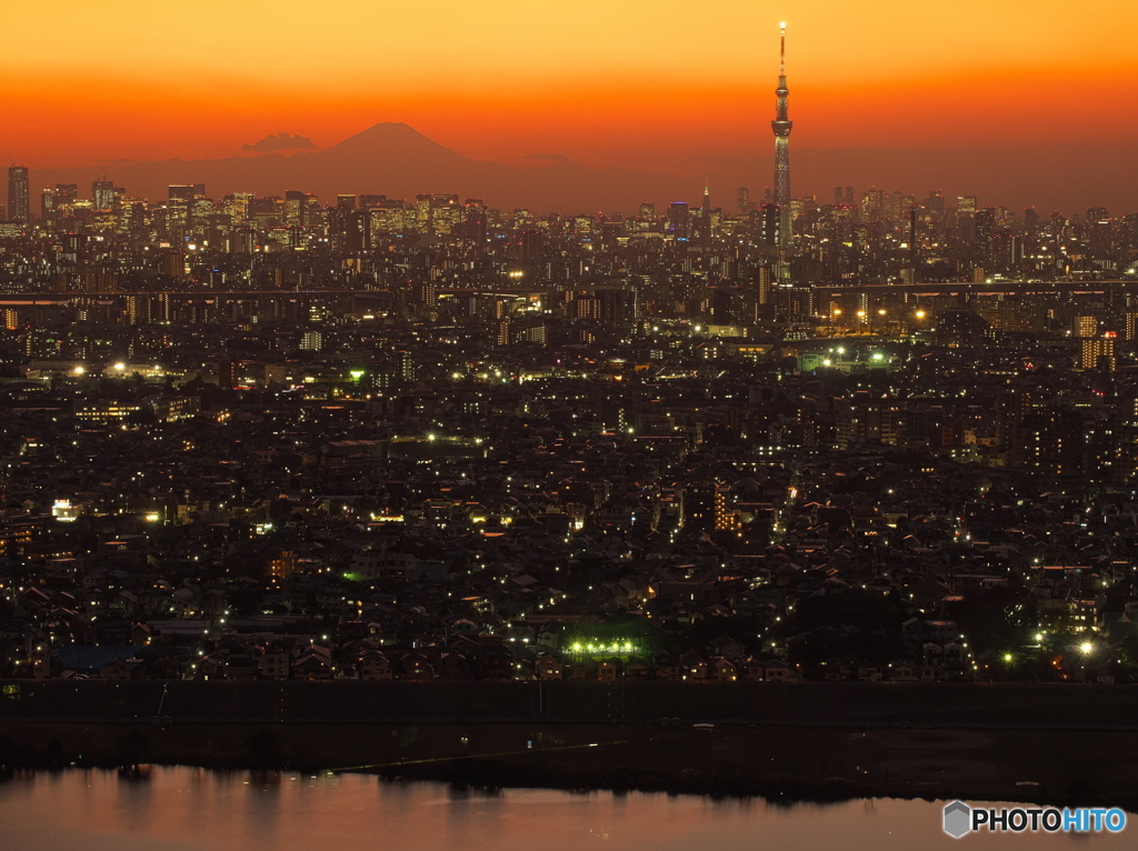 東京の夕景