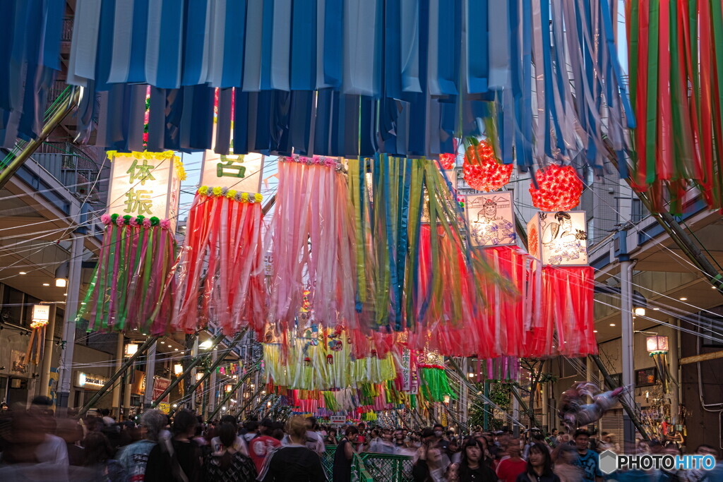 ライトアップされた七夕飾り＃１