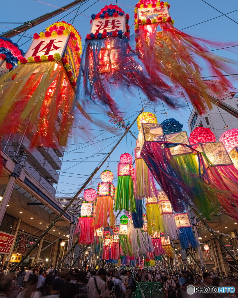 ライトアップされた七夕飾り＃２