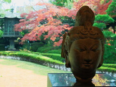 仏像と紅葉＃２