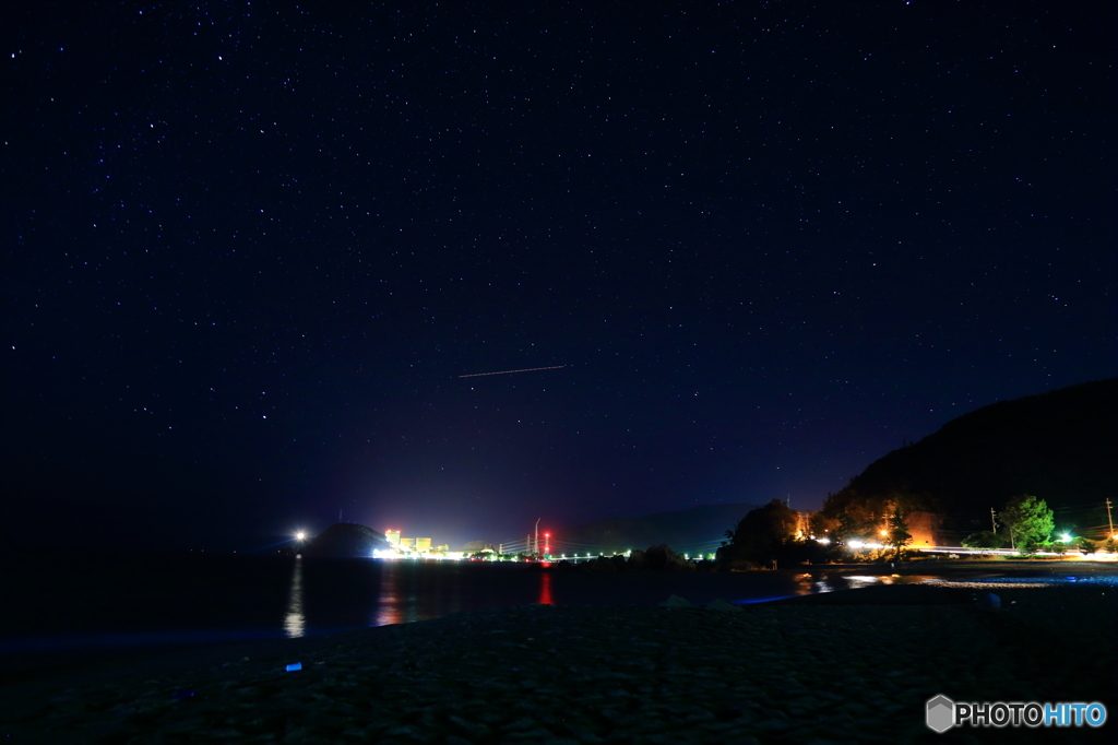 星空と海