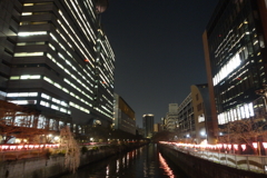 夜の目黒川