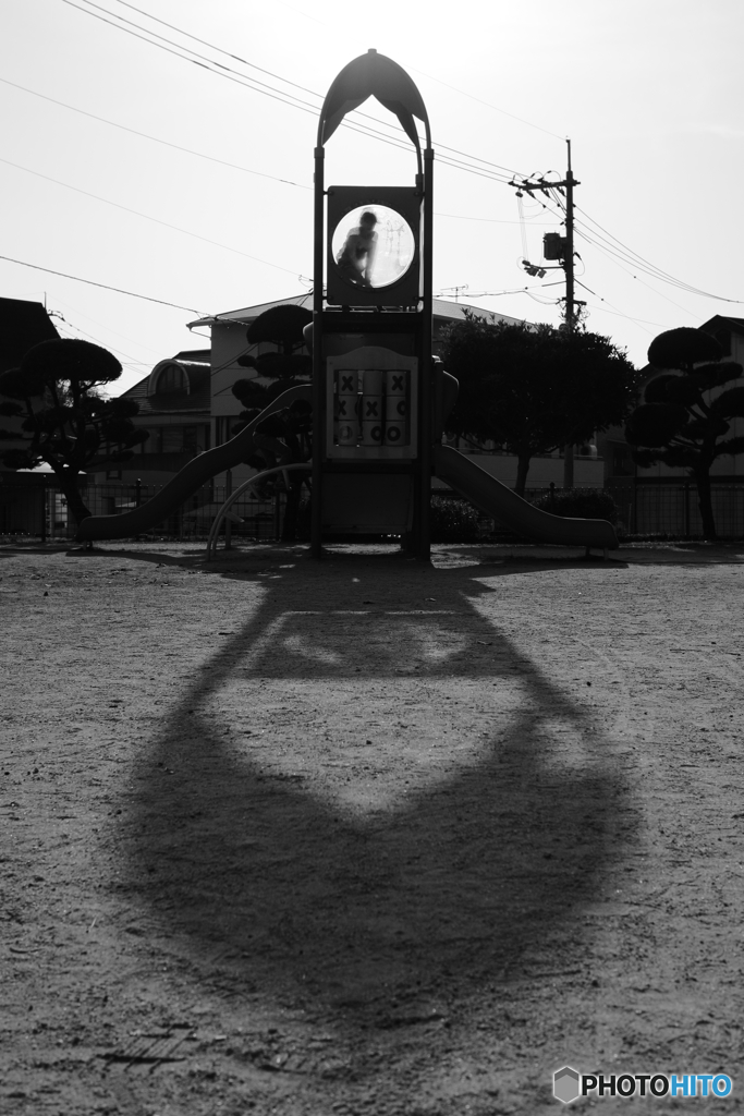 滑り台で、シンメトリー
