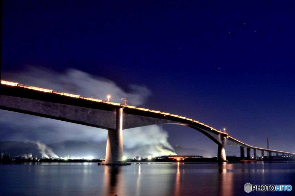 夜のベタ踏み大橋