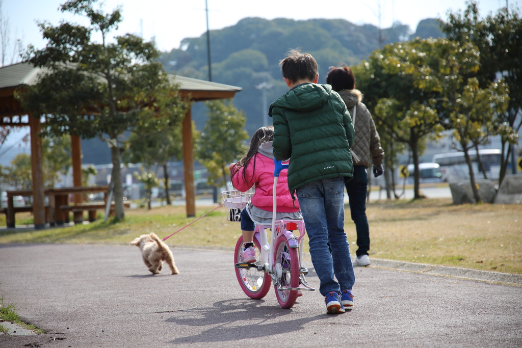 初めての補助輪なしの自転車
