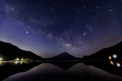 星空の精進湖