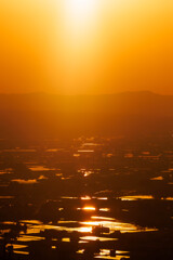 夕暮れの散居村