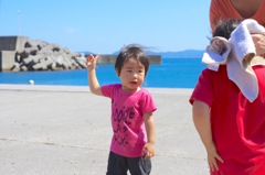 今度は一番奥の防波堤よ！